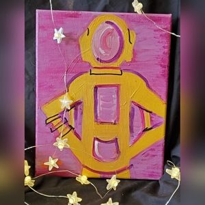 8x10 Original Acrylic Painting "The Colors of C3P0"